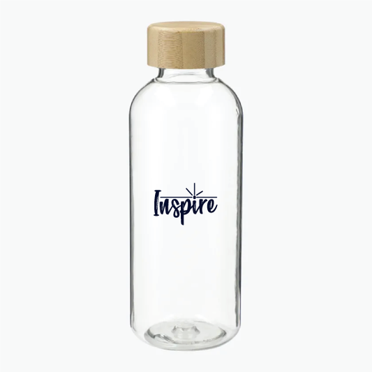 Sona RPET Reusable Bottle w/ FSC Bamboo lid - 22oz - Inspire branded